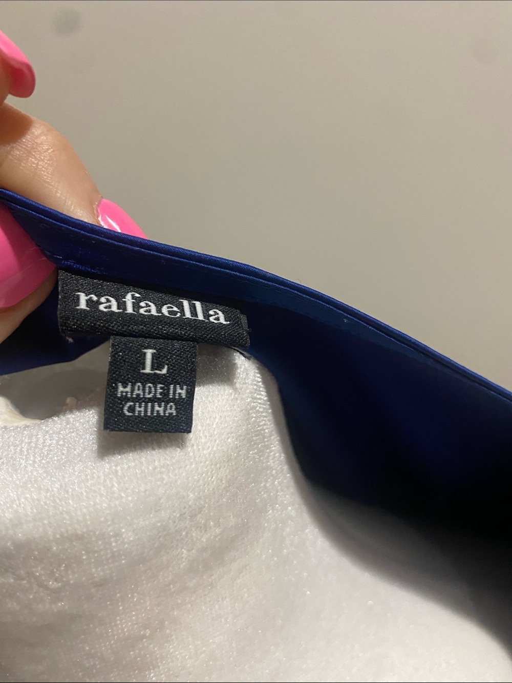 Draped Cowl Neck Blouse in Cobalt Blue - Picture 2 of 5